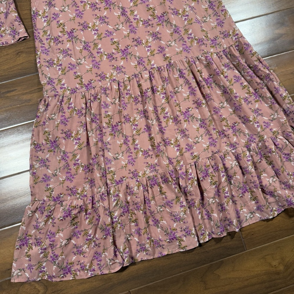Natural Life Women's‎ Size Small Floral Bell Sleeve Dance With Me Maxi Dress - Picture 3 of 10